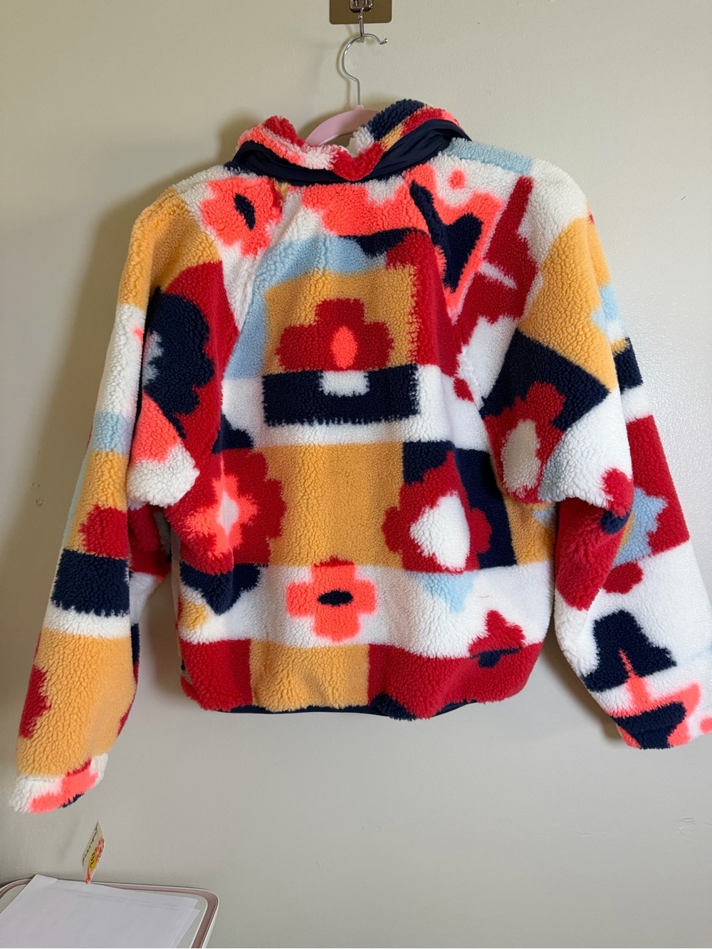 Free People Movement Multicolor Sherpa Fleece Jacket - Cozy Patterned Coat - Picture 3 of 5